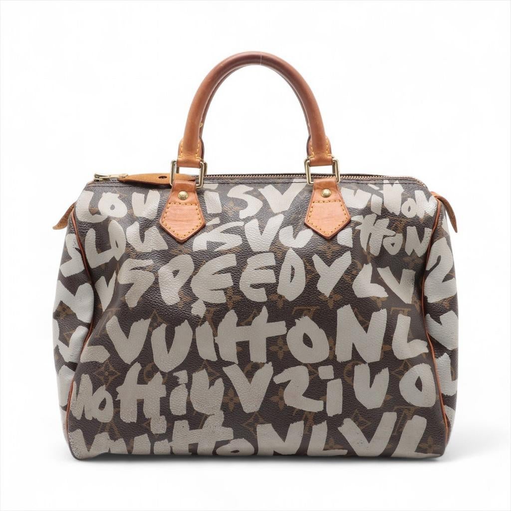 Sac Louis Vuitton Speedy 30 graffiti, Envoi, Utilisé, Brun, Sac à main