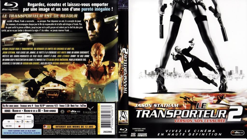 le transporteur 2 (the transporter 2) (blu-ray) neuf, Cd's en Dvd's, Ophalen of Verzenden, Zo goed als nieuw, Actie