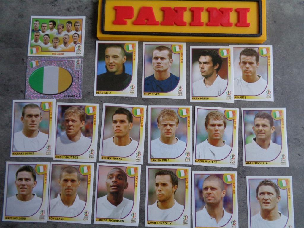 PANINI FOOTBALL STICKERS COUPE DU MONDE 2002 IRLANDE ensembl, Enlèvement ou Envoi