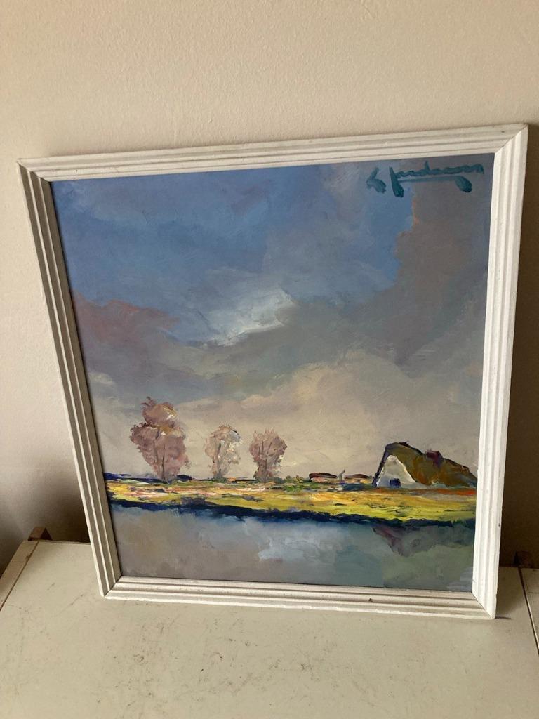 Landschapsschilderij van Leo Jordaens, Antiek en Kunst, Kunst | Schilderijen | Klassiek, Ophalen