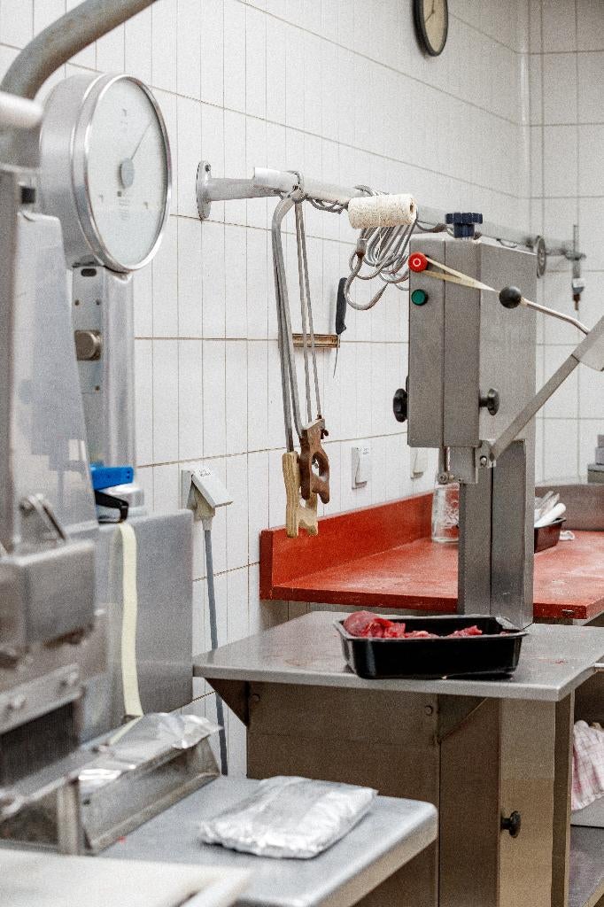 Prachtige Vintage Bizerba Sauter Weegschaal (1972), Elektronische apparatuur, Weegschalen, Ophalen, Gebruikt, 100 kg of meer, Hangweegschaal