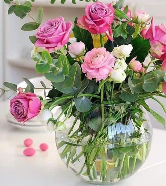 2x vases boules verre transparent déco mariage Noël, Ophalen, Zo goed als nieuw, Glas