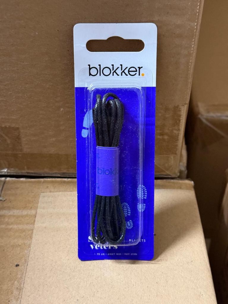 Partij 10.560 verpakkingen Blokker schoenveters–zwart–nieuw, Zakelijke goederen, Stock en Retail | Partijen goederen, Ophalen