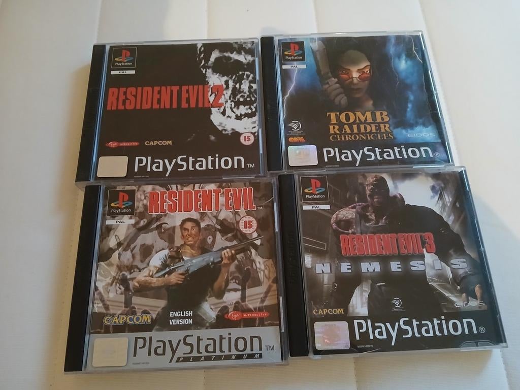 Resident evil 1.2.3 et tomb raider 5 Ps1., Consoles de jeu & Jeux vidéo, Jeux | Sony PlayStation 1, Enlèvement ou Envoi, Comme neuf