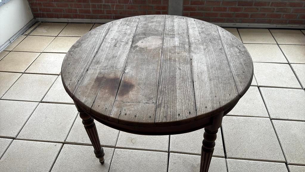 Table ronde 110, Jardin & Terrasse, Enlèvement, Comme neuf, Bois