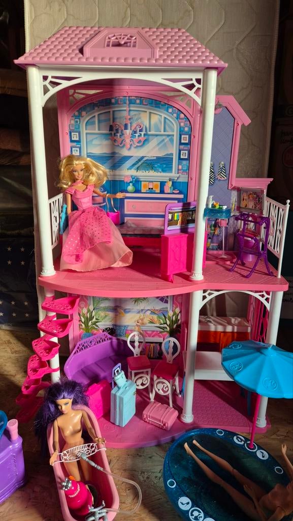 Barbiehuis en toebehoren, Kinderen en Baby's, Speelgoed | Poppenhuizen, Ophalen