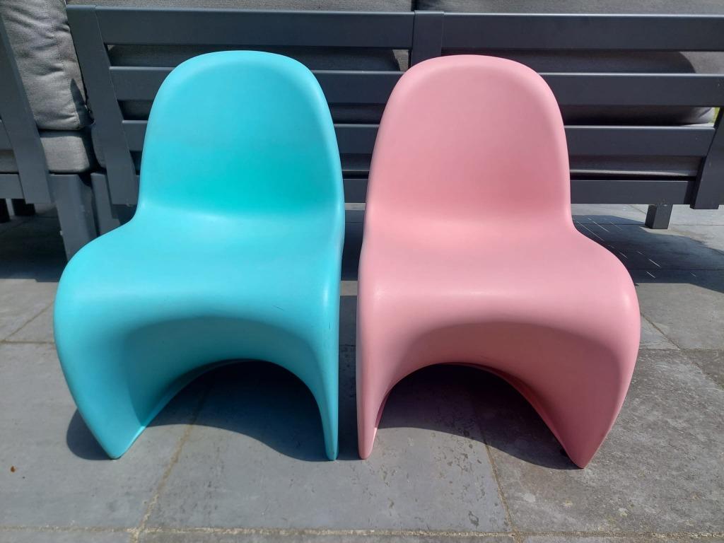 Chaise VitraPanton Junior bleu mer, Enfants & Bébés, Chaises pour enfants, Comme neuf, Enlèvement