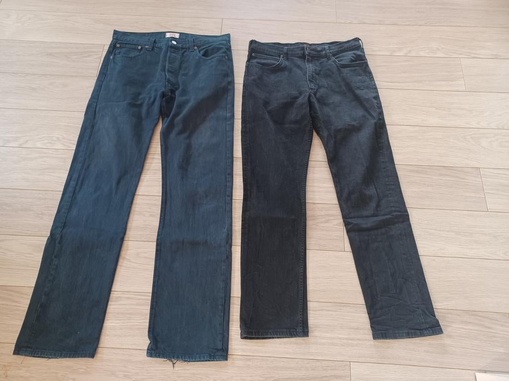 Jeans Levi's 501 maat 36/36 en jeans Lee 36/34, Ophalen, Gedragen