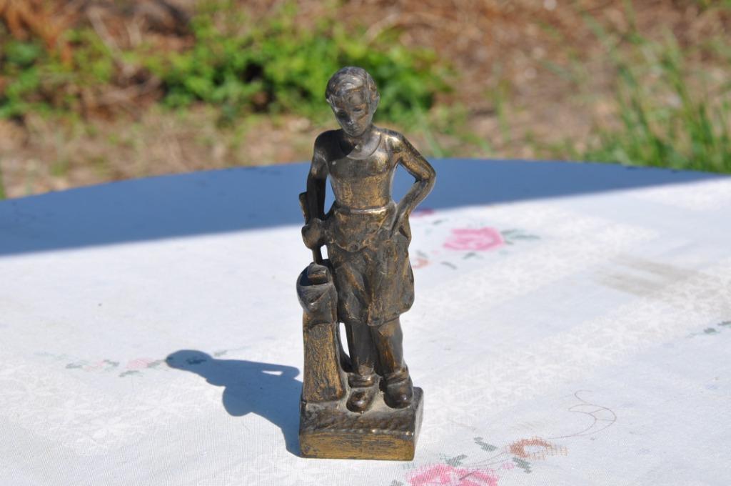 §  statuette forgeron laiton signé scali, Antiek en Kunst, Ophalen of Verzenden, Koper
