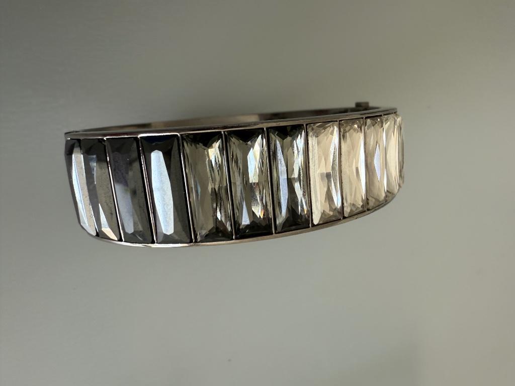 Matrix armband Swarovski ziirkonia paar maal gedragen, Handtassen en Accessoires, Armbanden, Met kristal, Staal, Ophalen of Verzenden