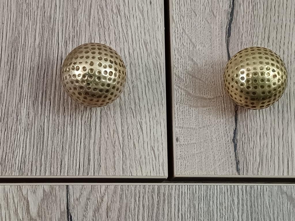 10st pr.MASSIEF koper Golfballetjes..Deurknoppen *STUKPRIJS*, Ophalen of Verzenden