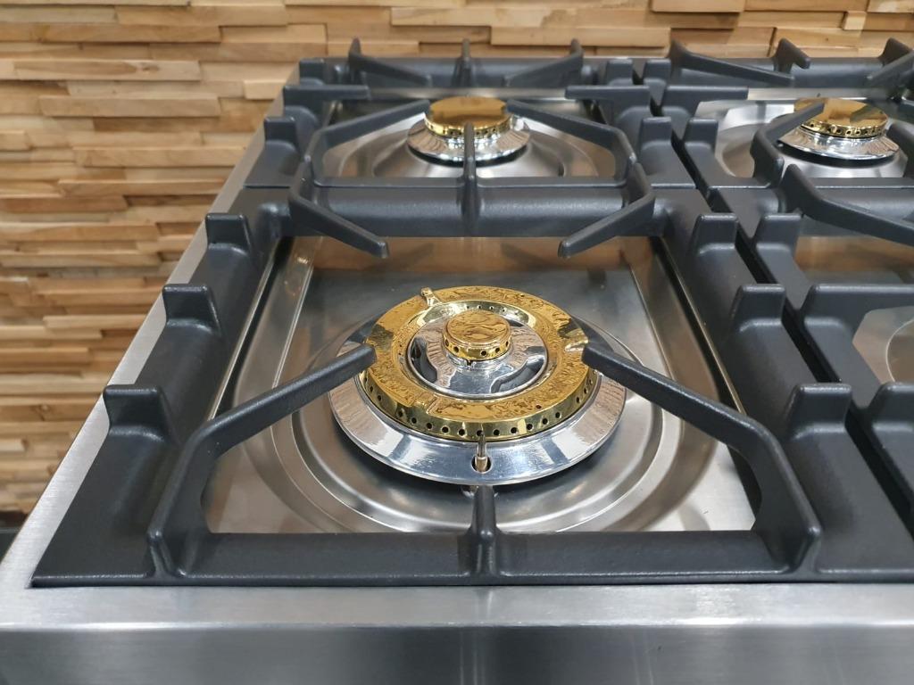 🔥Luxe Boretti Fornuis 90cm hoogglans wit rvs 2 ovens 6 pits, Elektronische apparatuur, Fornuizen, 60 cm of meer, Ophalen of Verzenden