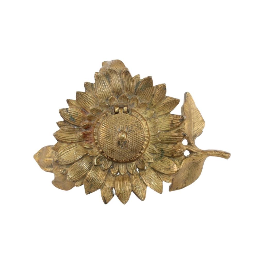 Encrier ancien surmonté d’une coccinelle – vers 1900, Antiquités & Art, Enlèvement ou Envoi, Cuivre