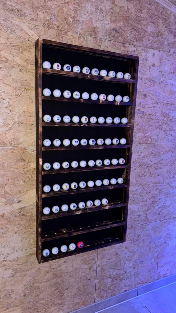 Golfballenrek flamed wood (100 ballen) nieuw, Sports & Fitness, Golf, Neuf, Balle(s), Enlèvement