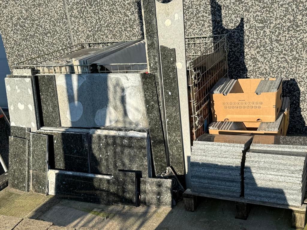 Groot lot Labrador blue graniet tegels, Doe-het-zelf en Bouw, Tegels, Ophalen, Graniet