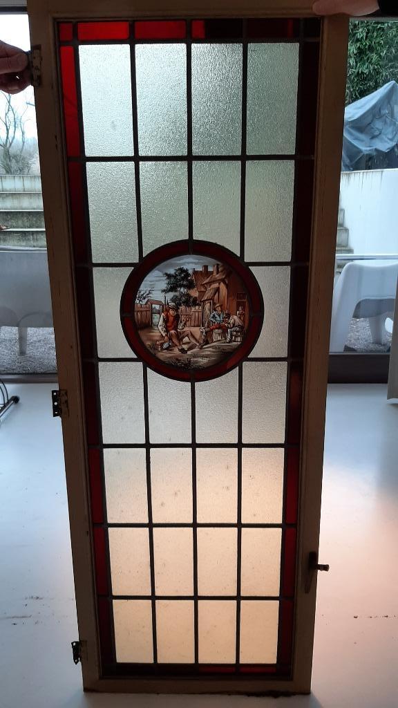 brandglas in glasraam, Ophalen