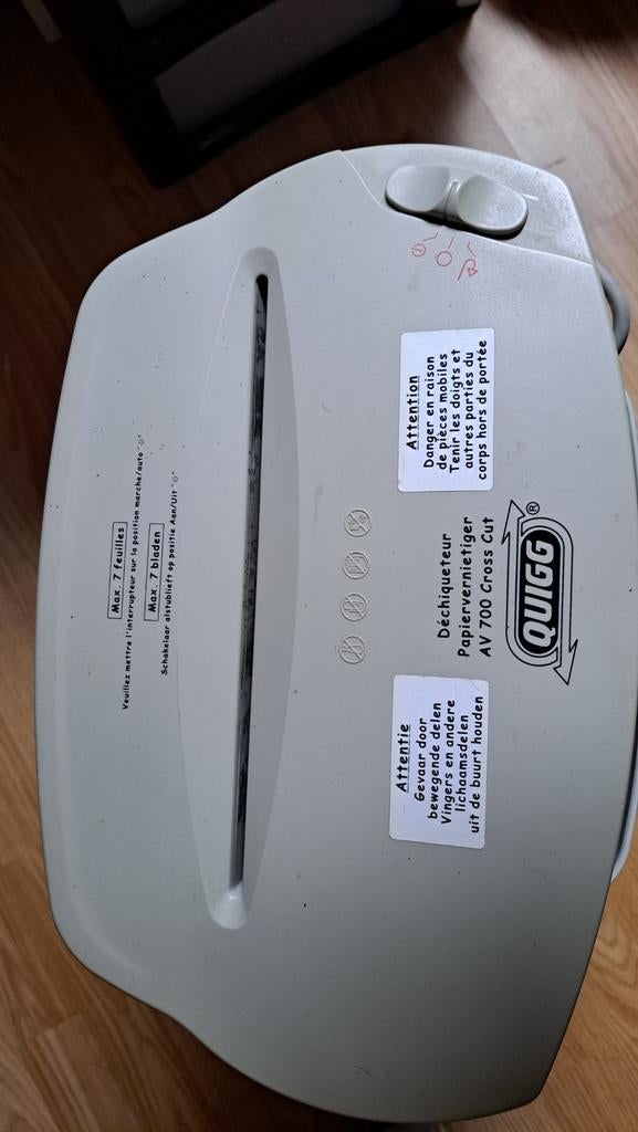 Quigg , papiervernietiger, Enlèvement, Déchiqueteuse