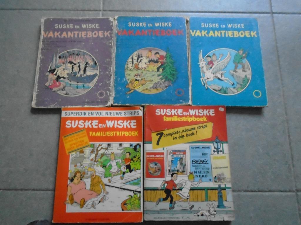 5 oude vakantieboeken familiestripboeken Suske en Wiske, Meerdere stripboeken, Ophalen, Gelezen, Willy Vandersteen