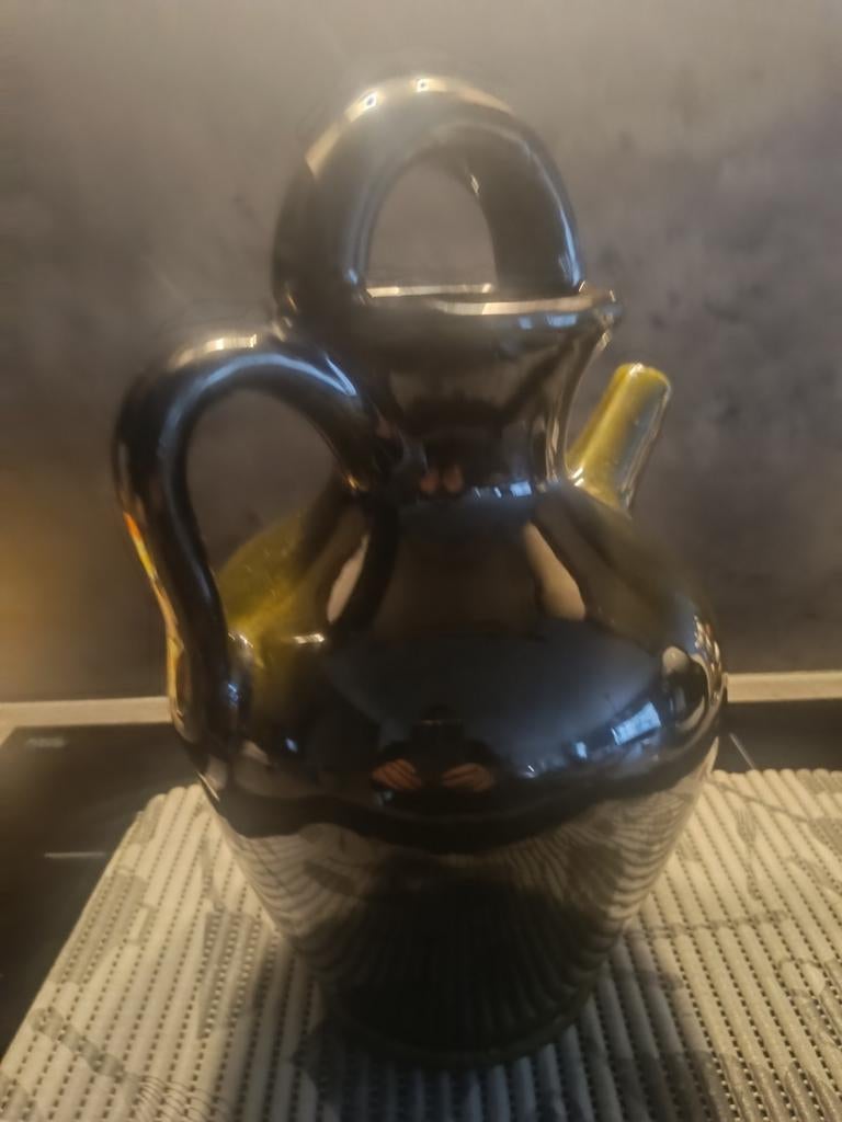 Mooie kruik met 2 handvatten, Huis en Inrichting, Woonaccessoires | Vazen, Ophalen, Zo goed als nieuw, Groen