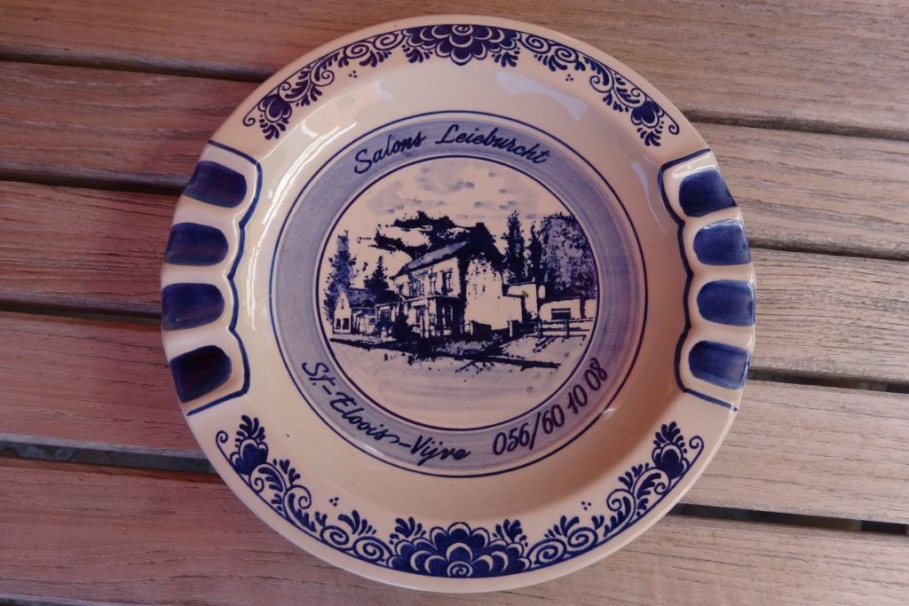 asbak cendrier Delfts Blauw Sint Eloois Vijve (Waregem), Antiquités & Art, Enlèvement ou Envoi