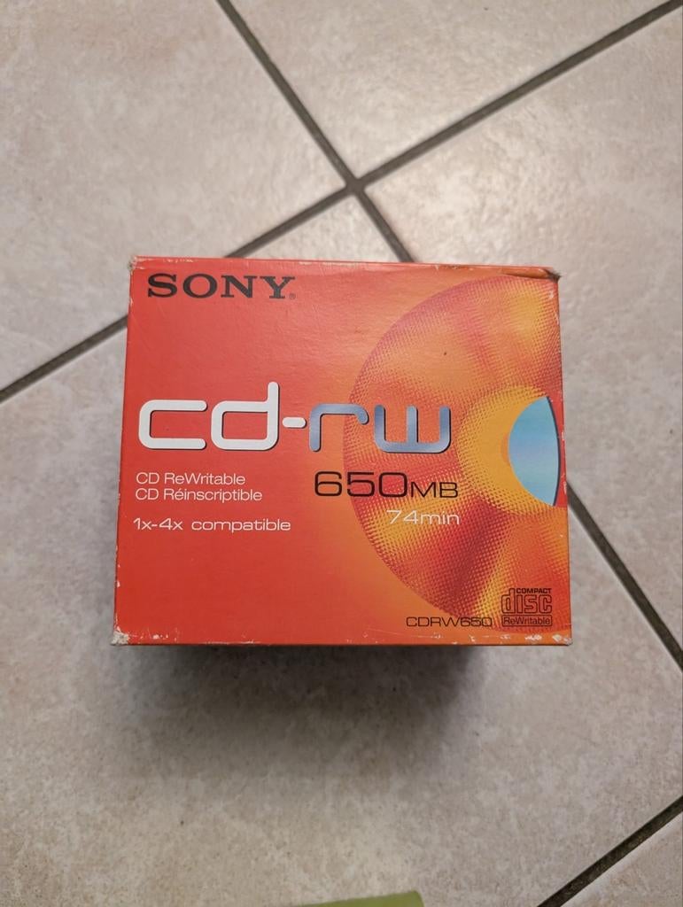 CD-RW SONY NEUF DANS SON EMBALLAGE, Informatique & Logiciels, Disques enregistrables, Enlèvement ou Envoi, Comme neuf, Cd
