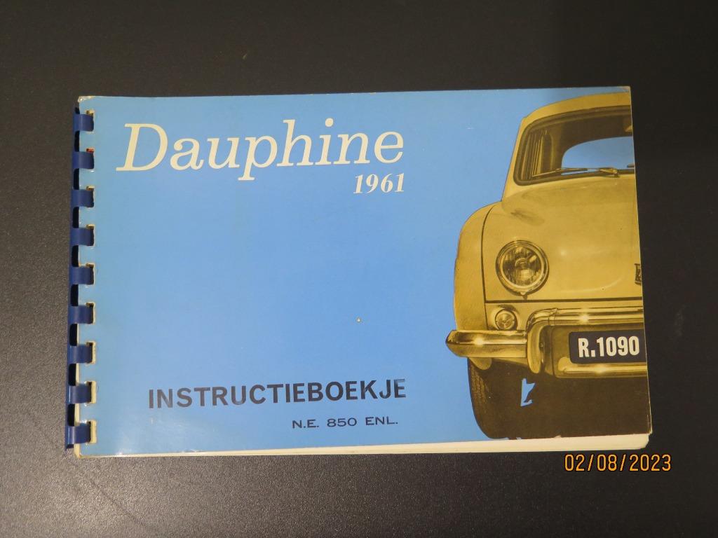 MANUEL D'UTILISATION RENAULT DAUPHINE 1961, Envoi