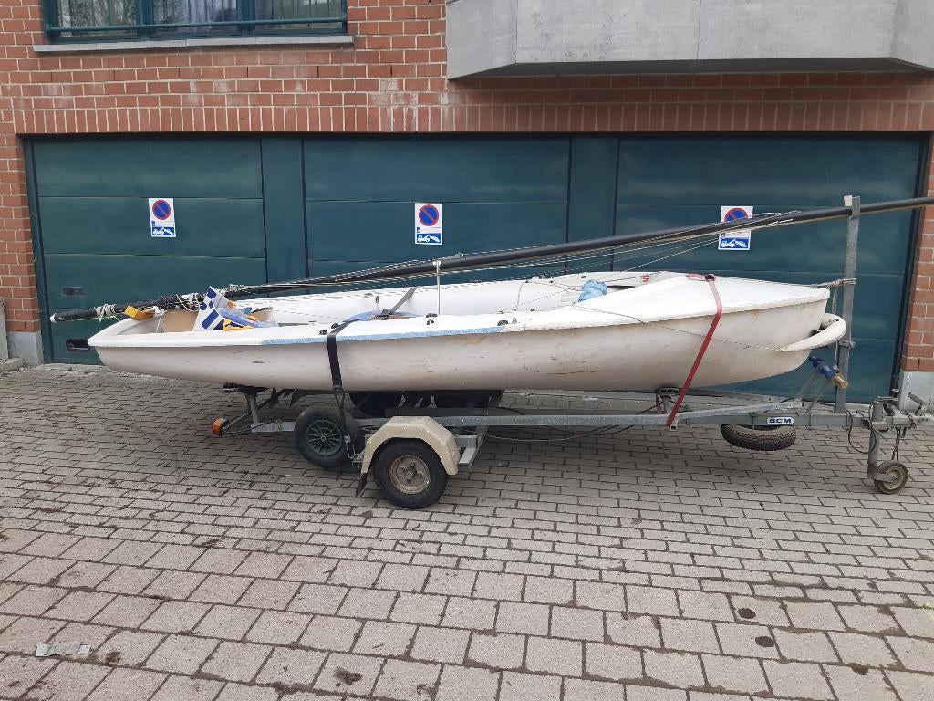 zeilboot 420 + aanhangwagen en strandkar, Ophalen, Geen motor, Gebruikt, Overige typen
