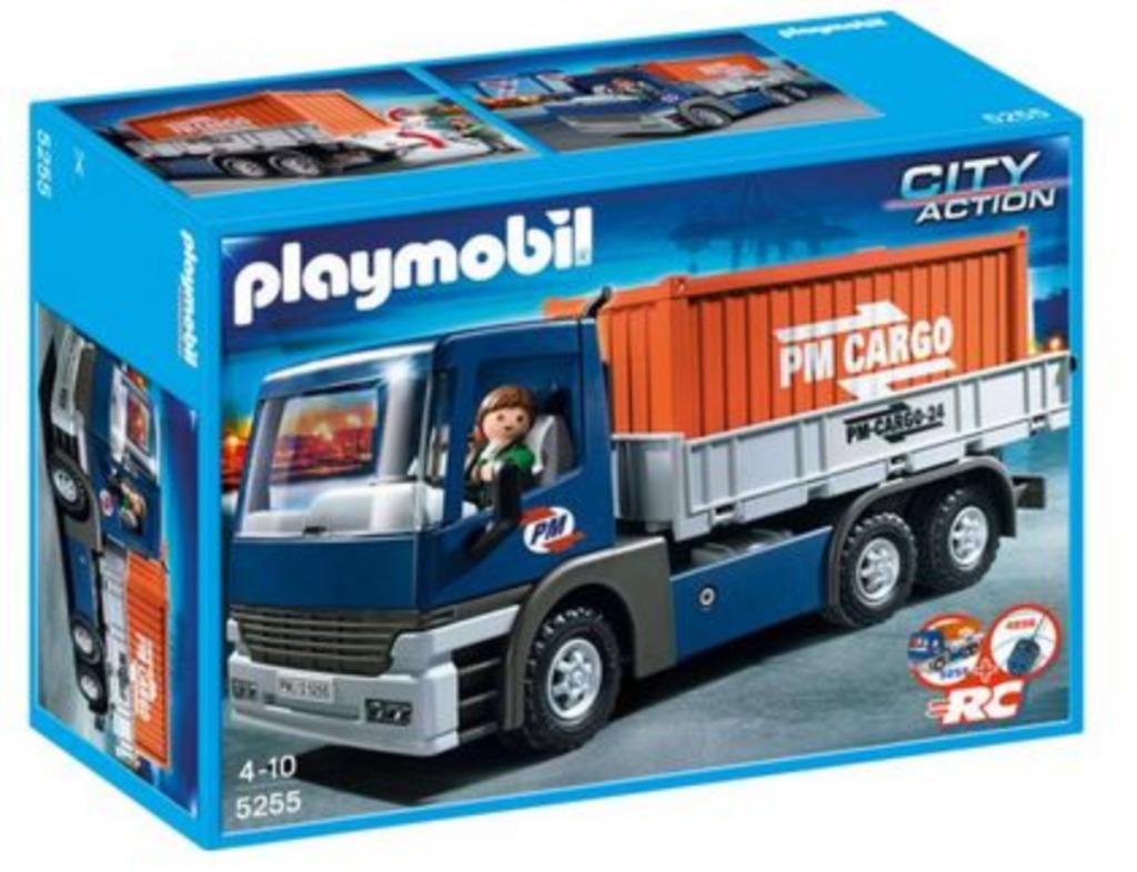 CITY ACTION Cargo truck met container (5255), Kinderen en Baby's, Speelgoed | Playmobil, Verzenden, Nieuw, Complete set