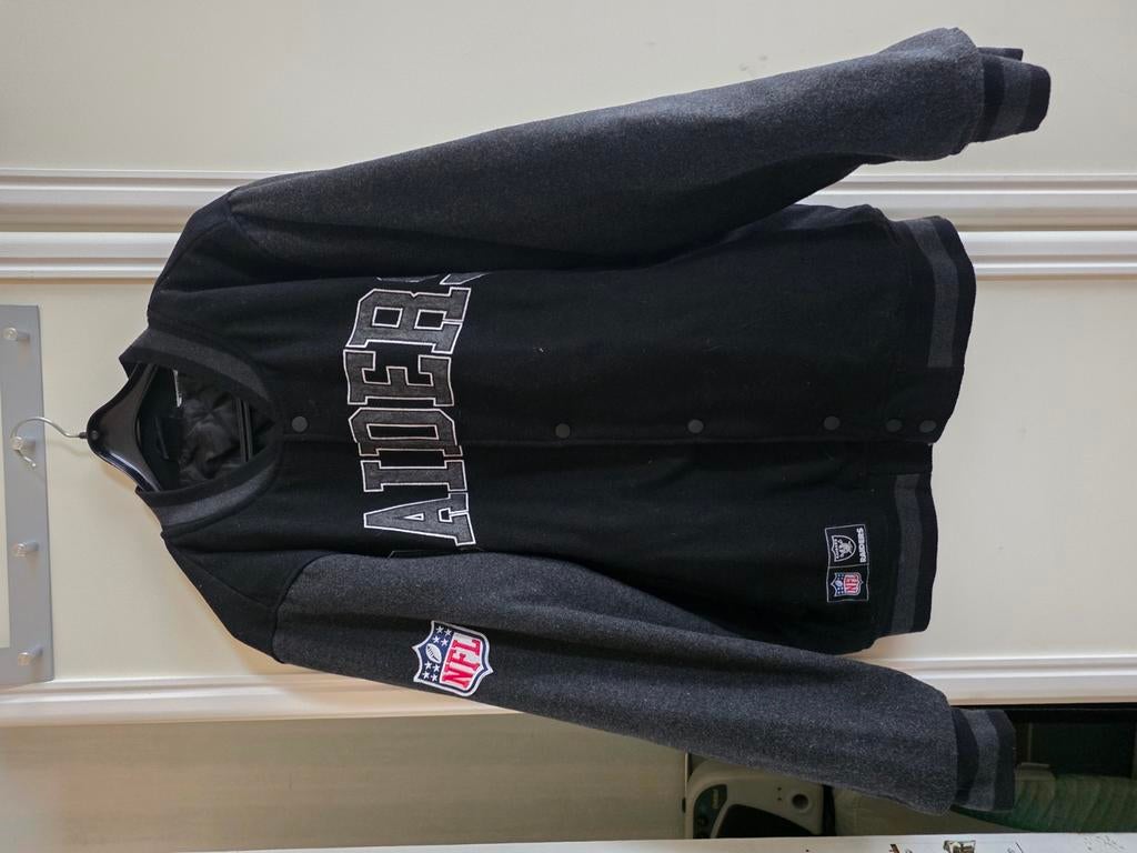 Baseballjack Raiders, Ophalen, Zo goed als nieuw, Maat 52/54 (L), Zwart