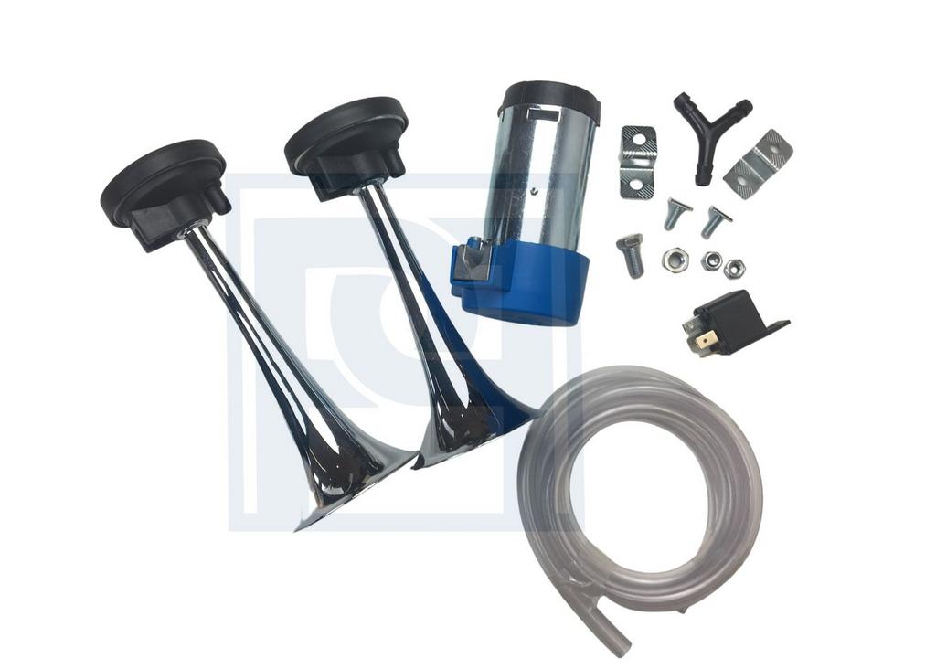 Volvo Claxon luchthoorn (complete set) 2 luchthoorns chroom, Ophalen of Verzenden, Nieuw