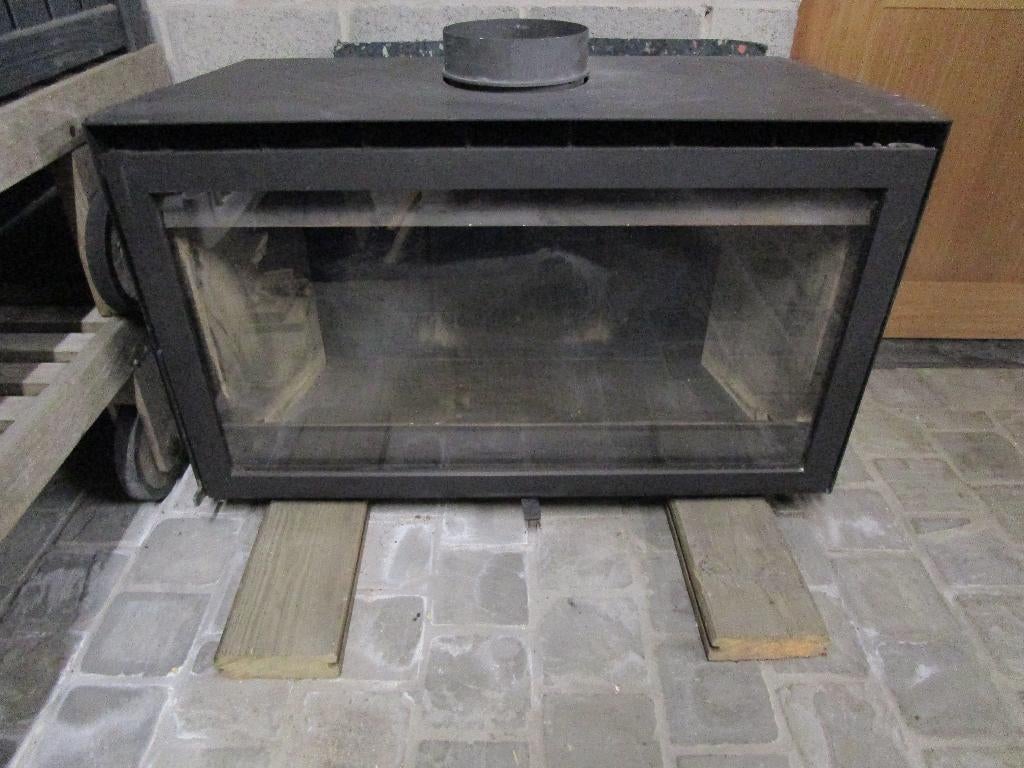 grote hout inbouw haard, Huis en Inrichting, Ophalen, Gebruikt, Inbouwhaard, Houthaard