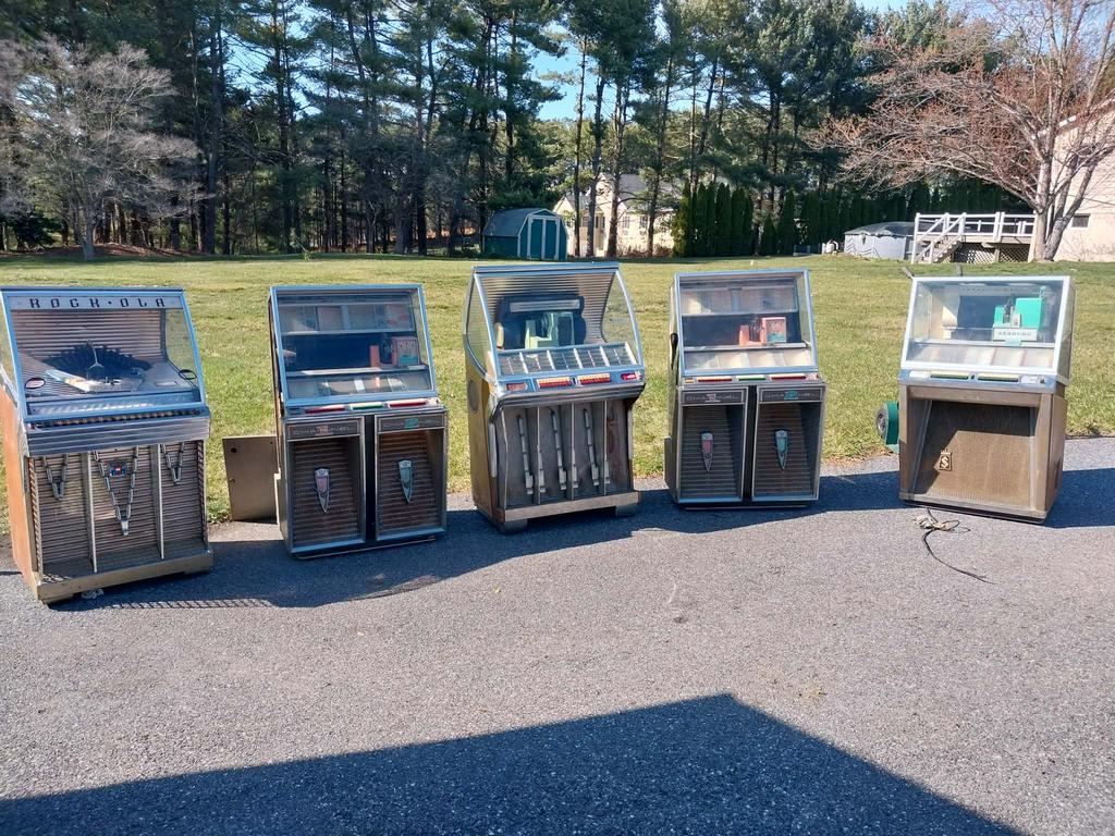 Super deals: 5x ongerestaureerde jukeboxen. KOOPJE !!, Verzamelen, Ophalen, Gebruikt, 1950 tot 1960, Seeburg