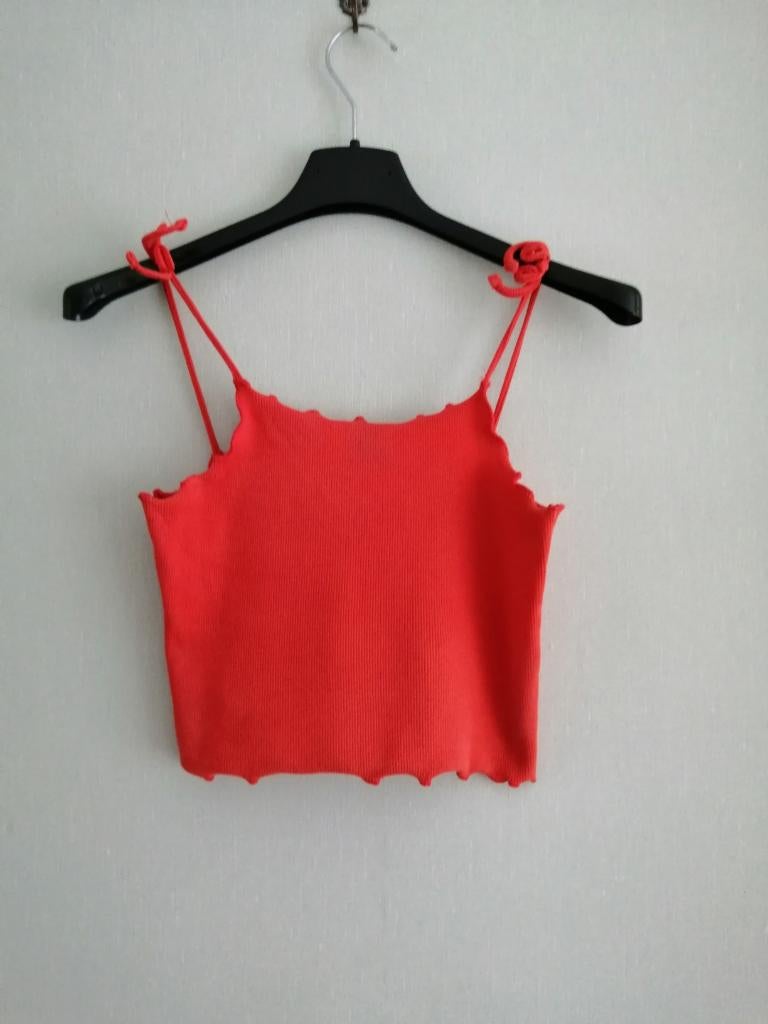 mooie orange crop top maat 16 jaar   XS, Kinderen en Baby's, Verzenden, Gebruikt, Meisje, Shirt of Longsleeve