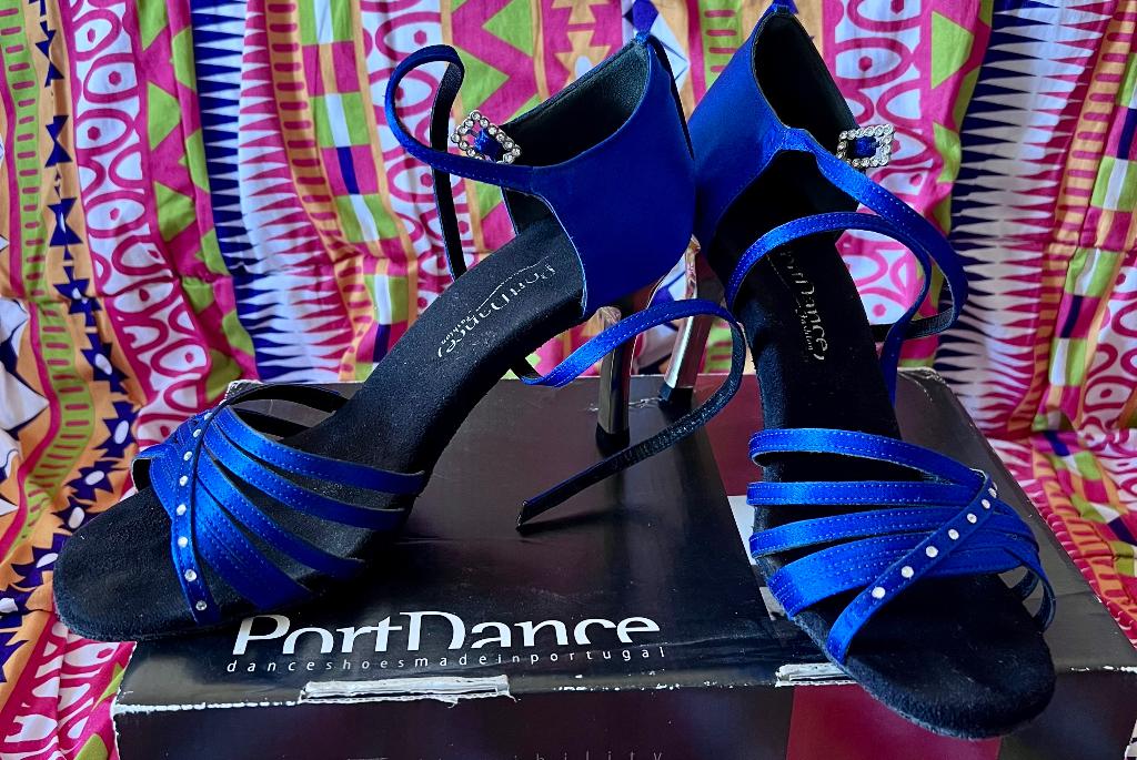 Dansschoenen, Kleding | Dames, Blauw, Dansschoenen, Ophalen of Verzenden, Zo goed als nieuw