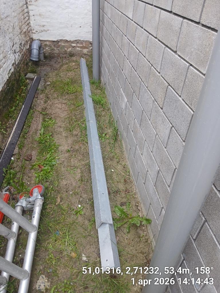 Metalen hoekprofiel 80x80, Doe-het-zelf en Bouw, Ophalen, Nieuw, IJzer