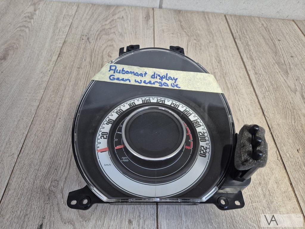 Fiat 500 display tellerklok 735516094 DEFECT voor revisie, Auto-onderdelen, Gebruikt, -, -, Ophalen of Verzenden