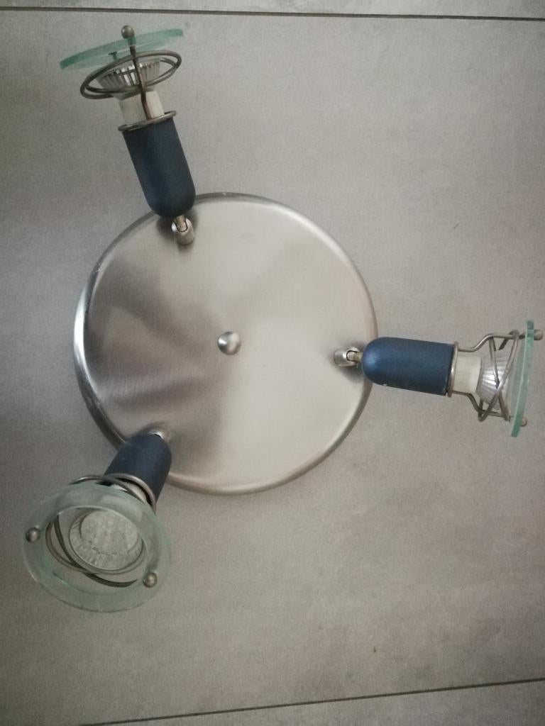 Plafondlamp info 0494/398783, Ophalen, Zo goed als nieuw, Metaal