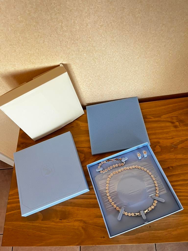 Swarovski juwelenset nieuw, Ophalen of Verzenden, Nieuw, Zilver, Met kristal