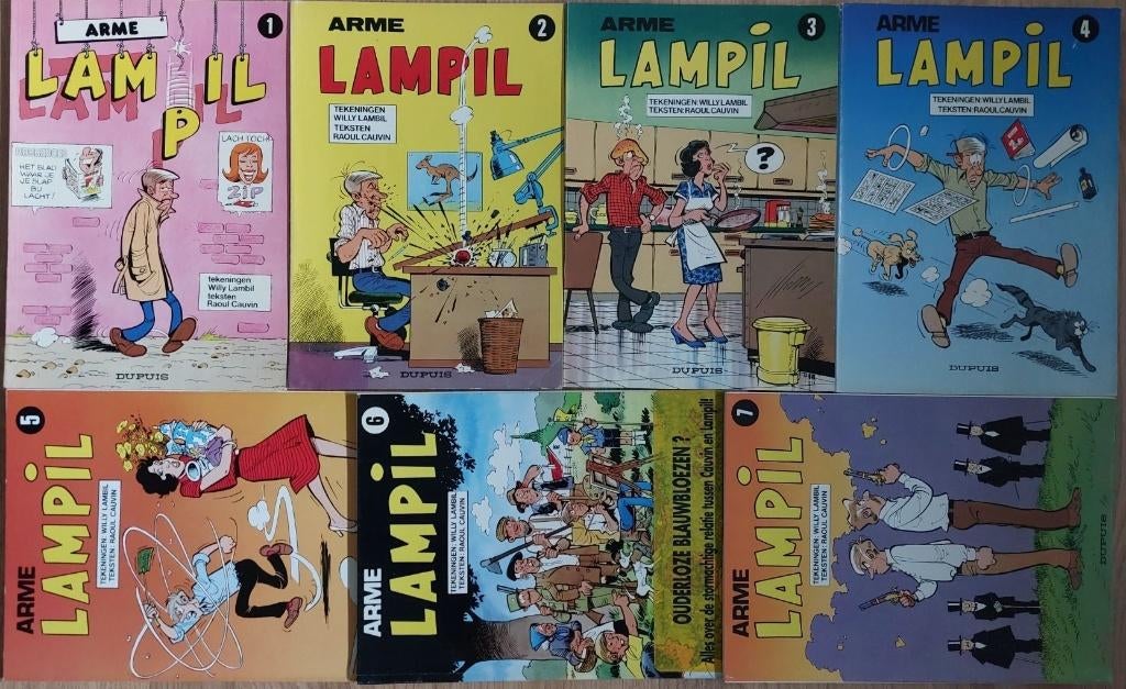 Arme Lampil - volledige reeks 7 delen (eerste druk), Boeken, Stripverhalen, Complete serie of reeks, Verzenden, Zo goed als nieuw