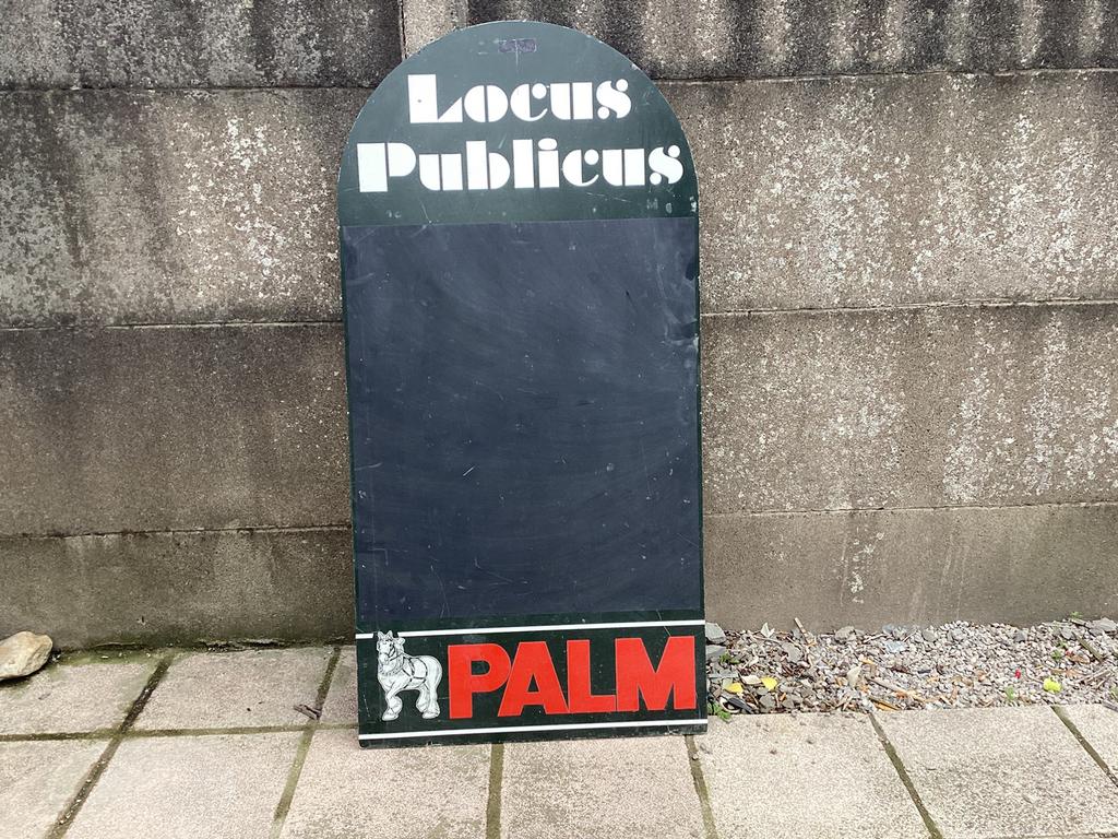 Krijtbord van Palm H 150cm B 75cm, Verzamelen, Biermerken, Ophalen, Zo goed als nieuw, Reclamebord, Plaat of Schild, Palm