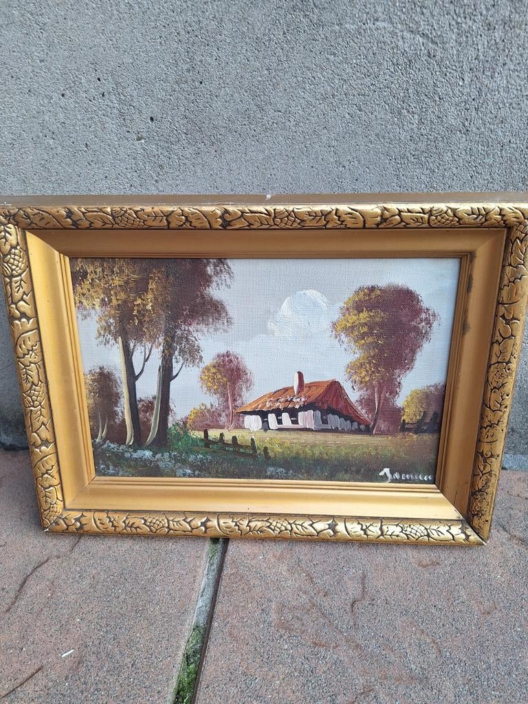 2 magnifiques peintures  paysages de 25 cm x 35 cm, Enlèvement