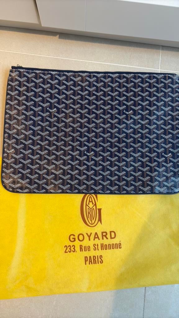 Sac/pochette pour ordinateur portable bleu Goyard, Envoi, Comme neuf, Bleu