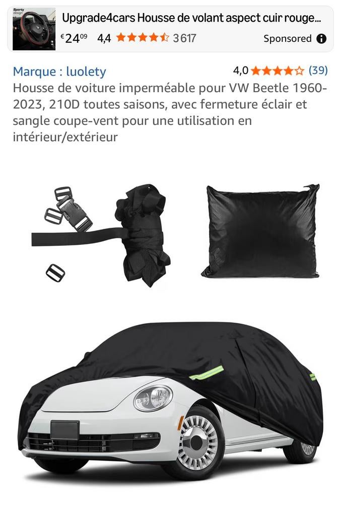 Housse VW Cox - Beetle, Enlèvement ou Envoi, Comme neuf