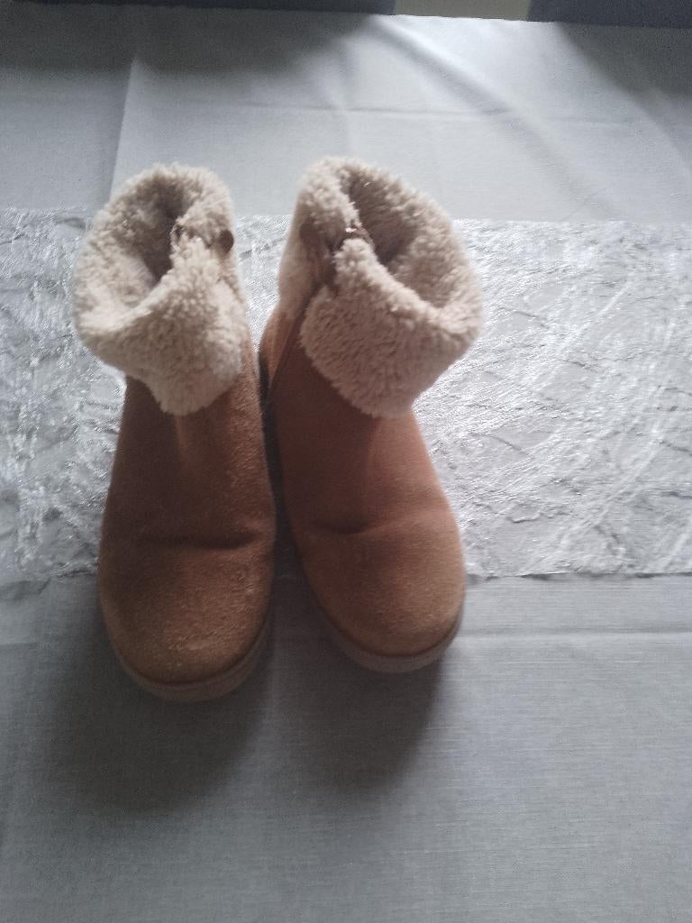 Bottines brunes fille taille 35, Ophalen, Gebruikt, Meisje, Laarzen