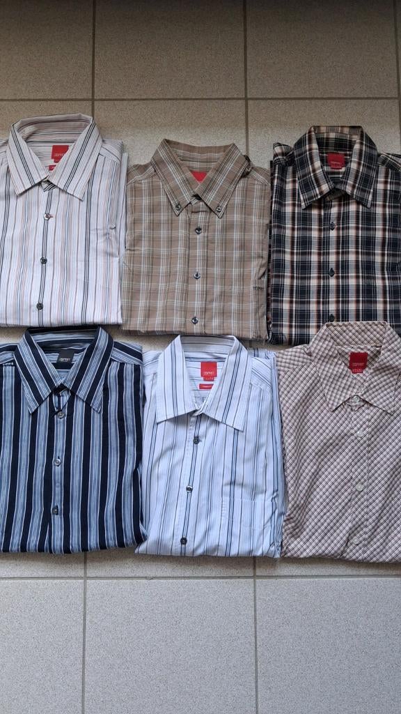 5 hemden Esprit Large en rechts onderaan XL, Ophalen of Verzenden, Zo goed als nieuw, Esprit, Halswijdte 41/42 (L)