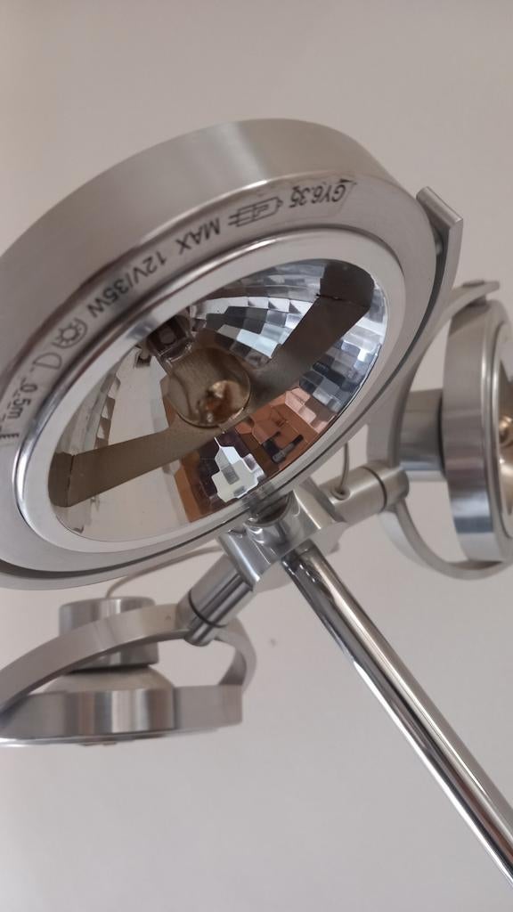 lampen design sur pied en chrome, Maison & Meubles, Lampes | Lampadaires, Design, Comme neuf, Métal, 150 à 200 cm