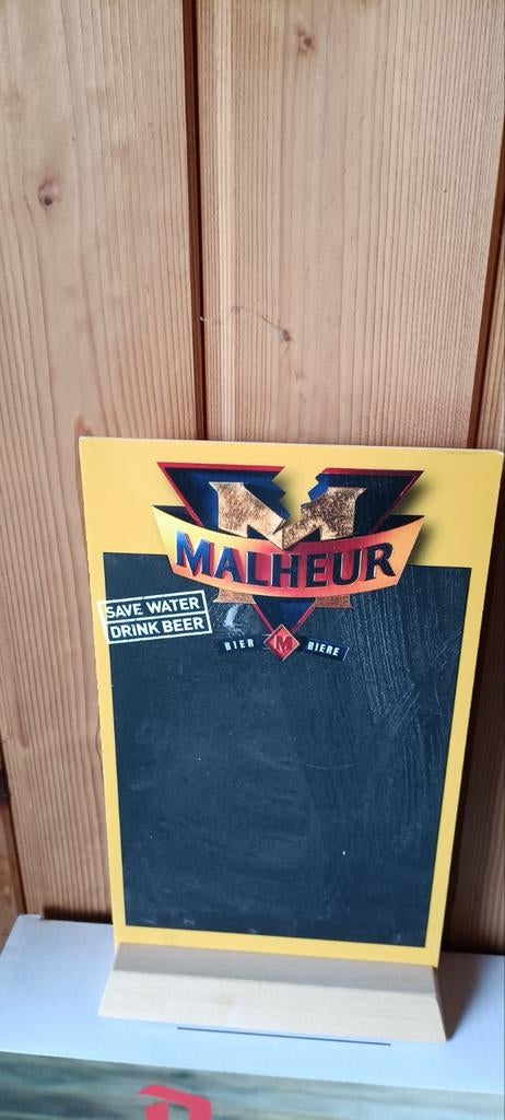 Bierreklame/krijtbord  Malheur hout, Verzamelen, Biermerken, Ophalen of Verzenden