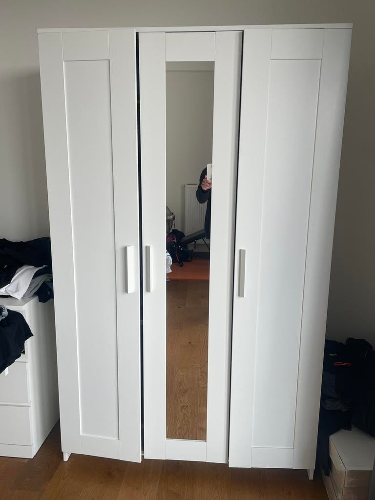 Armoire 3 portes blanc Brimnes (Ikea) 117x50x190, Enlèvement, Comme neuf