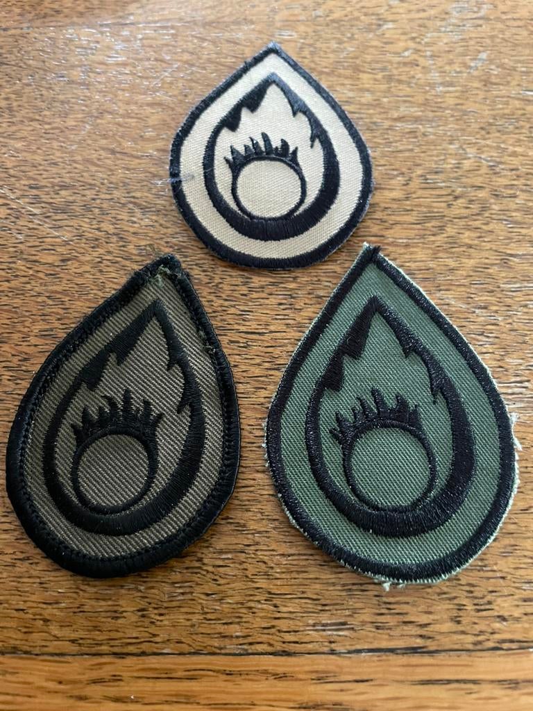 Patches munitie vernieuwer ( 3 ), Verzamelen, Ophalen of Verzenden, Embleem of Badge