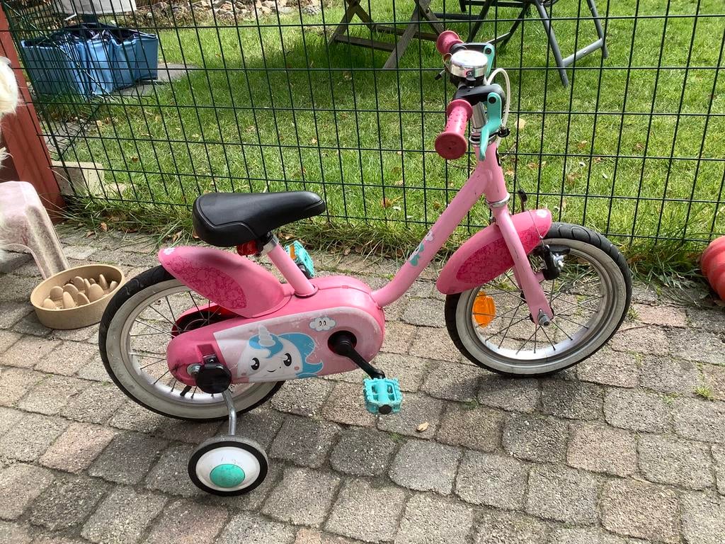 Btwin roze fiets, Fietsen en Brommers, Ophalen, Gebruikt, Zijwieltjes